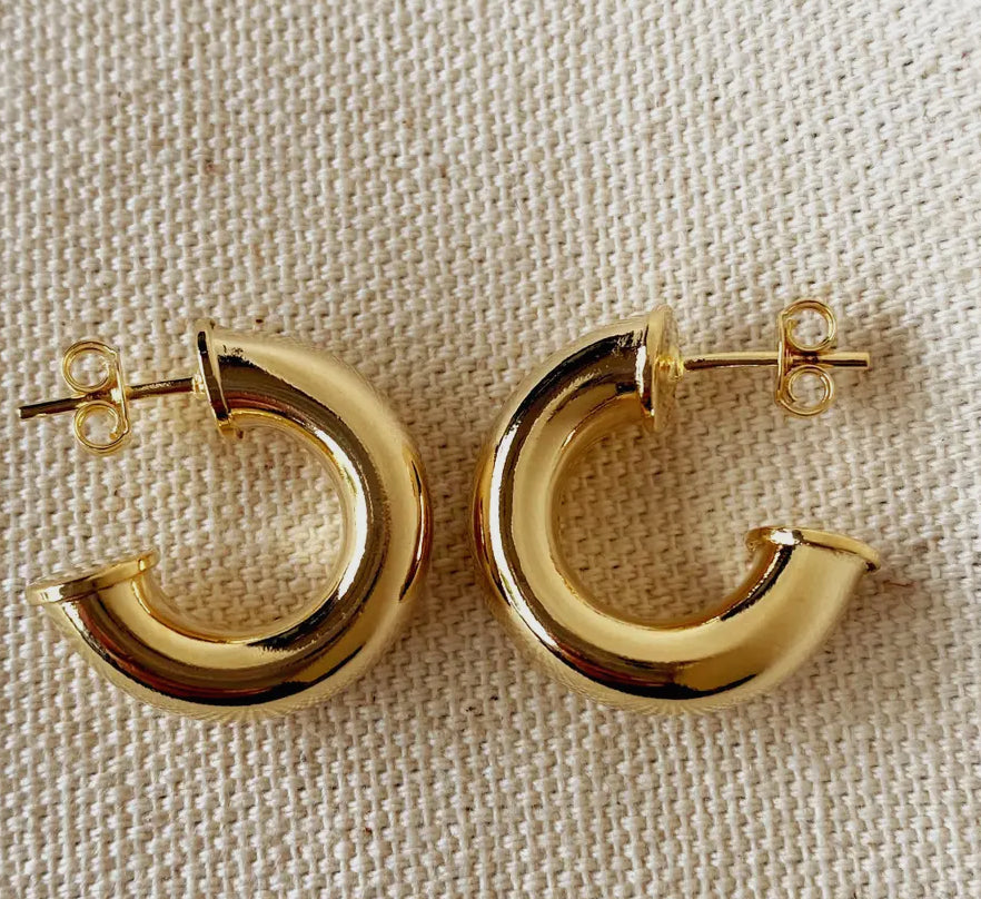 Chubby Half Hoop Earrings