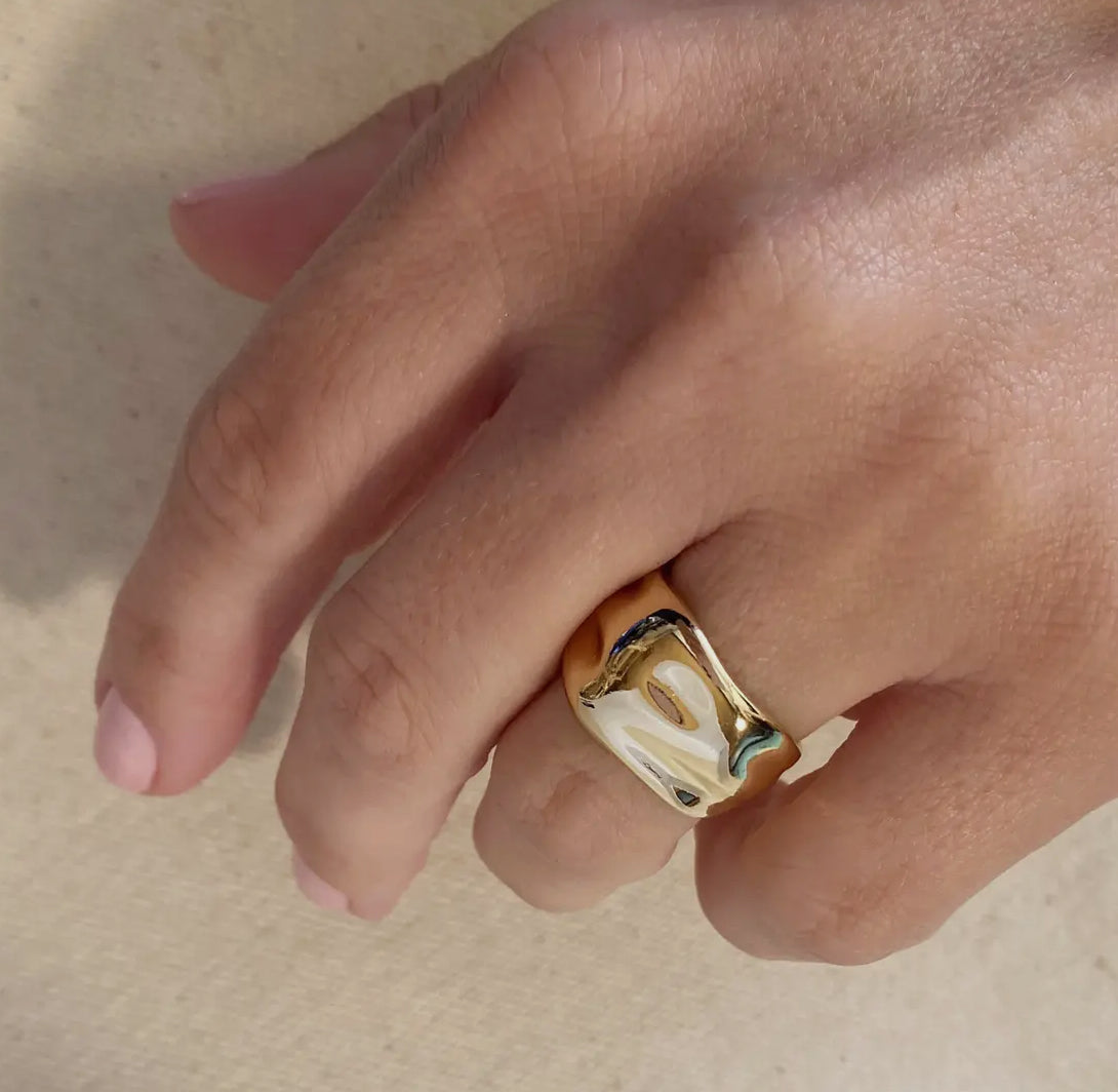 Wavy Wide Band Ring