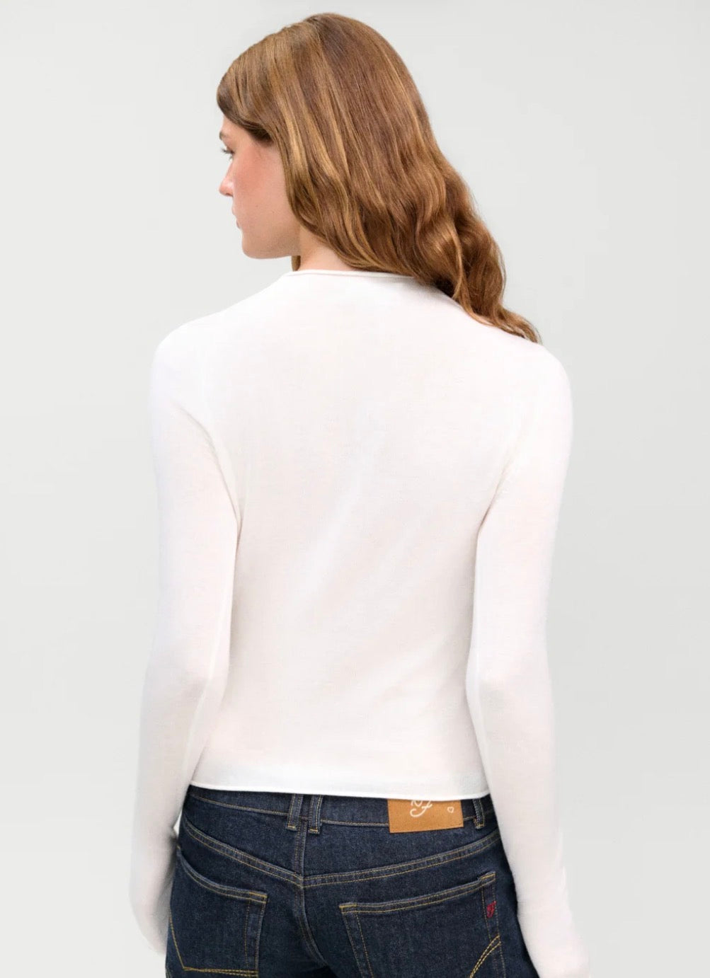 Adele Mock Neck Top Gardenia