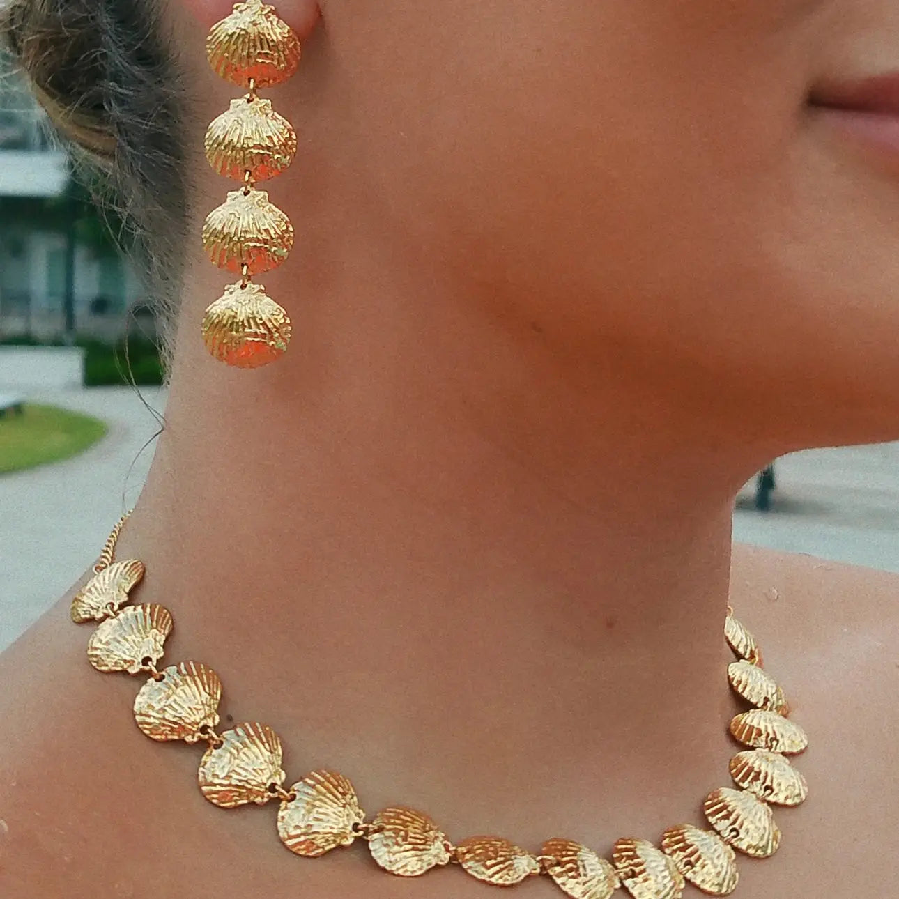 Marina Four Shell Drop Earrings
