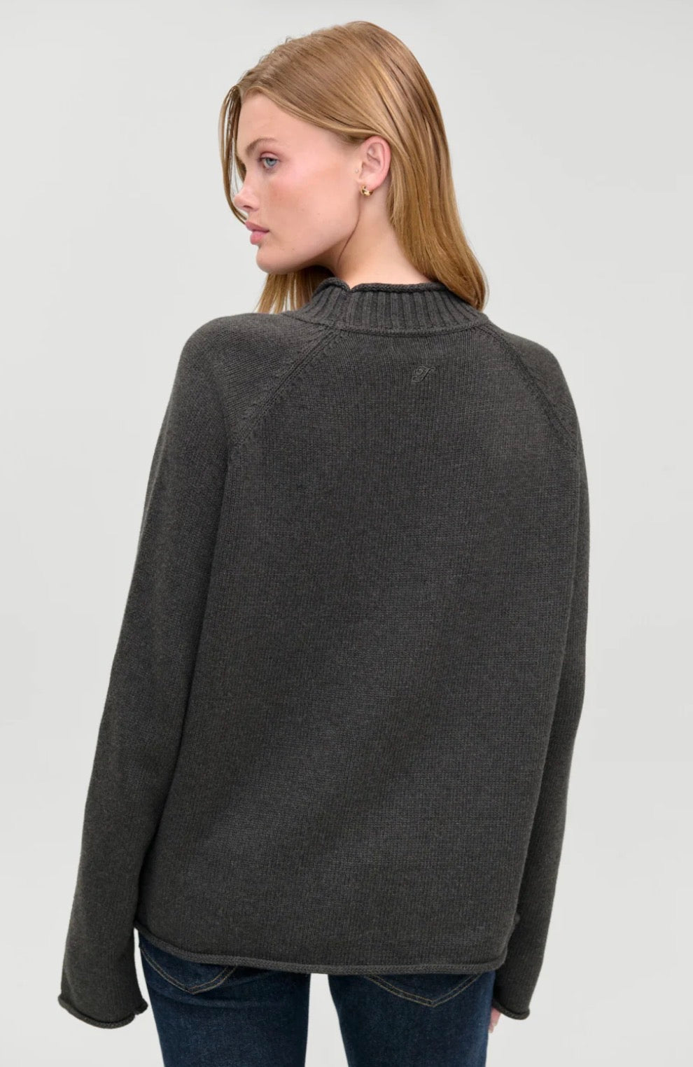 Noelle Cotton Knit Turtleneck Honey At Play
