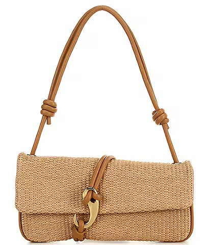 Alice Raffia Baguette Bag
