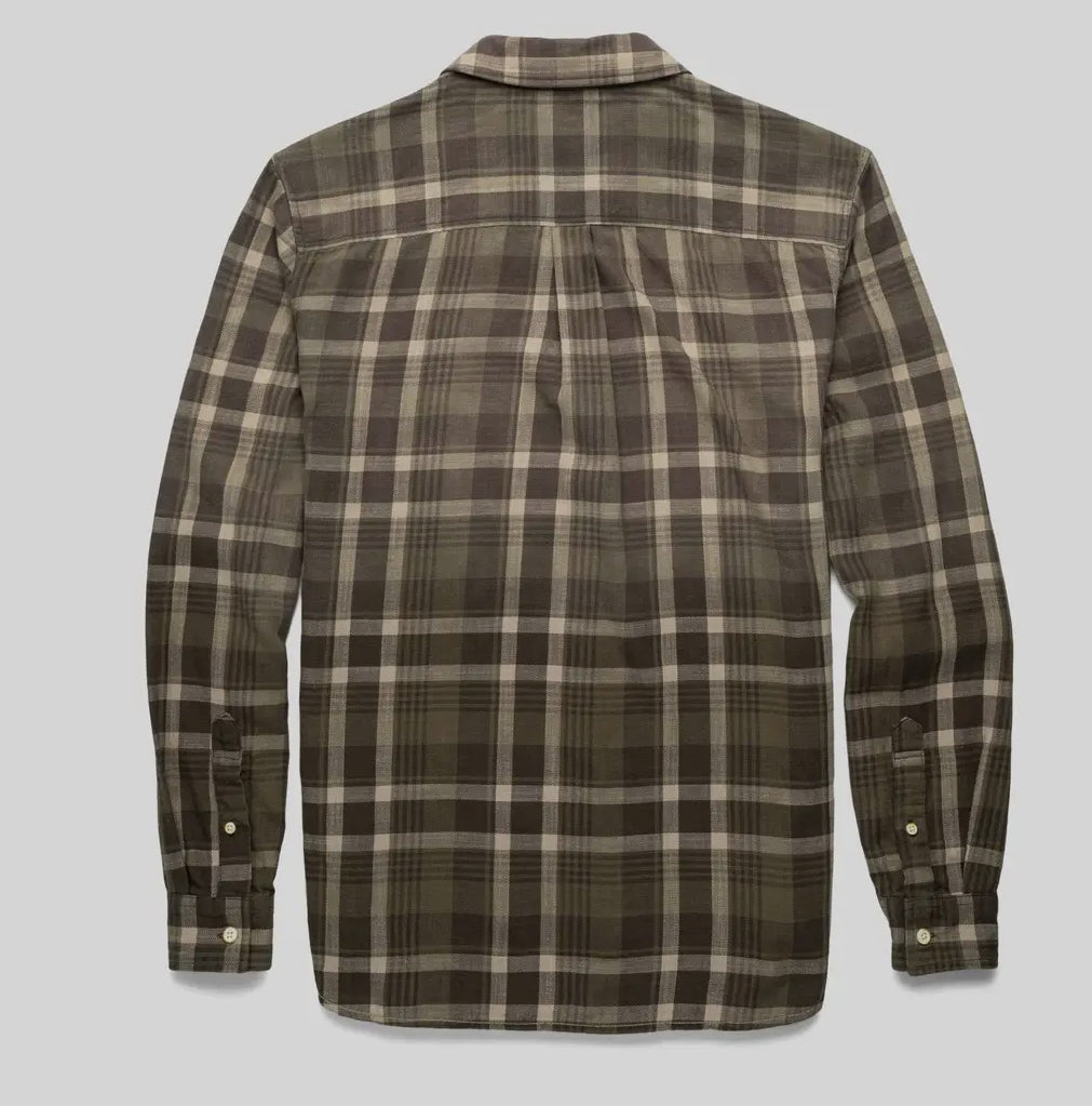 Brian ombré plaid shirt- Green Combo