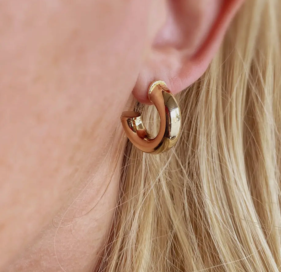 Chubby Half Hoop Earrings