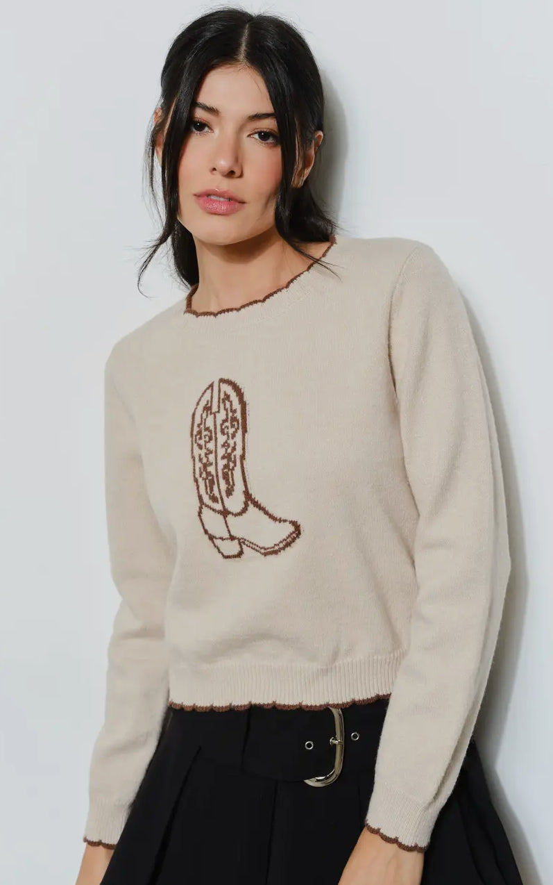 Cameron Cowboy Boots Sweater