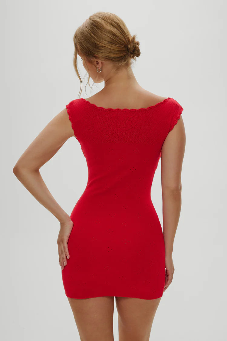 Leila Mini Dress- Red Rose