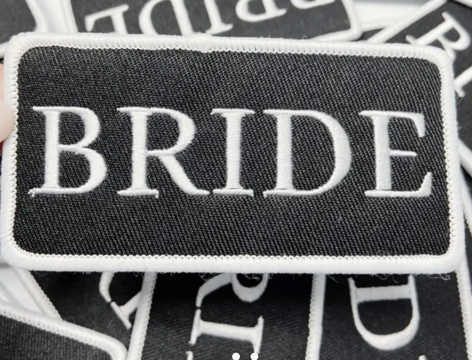 Black n White Bride Patch