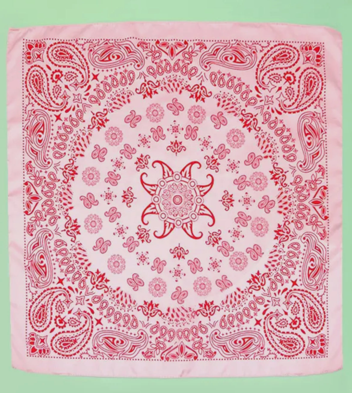 Paisley pink silk scarf