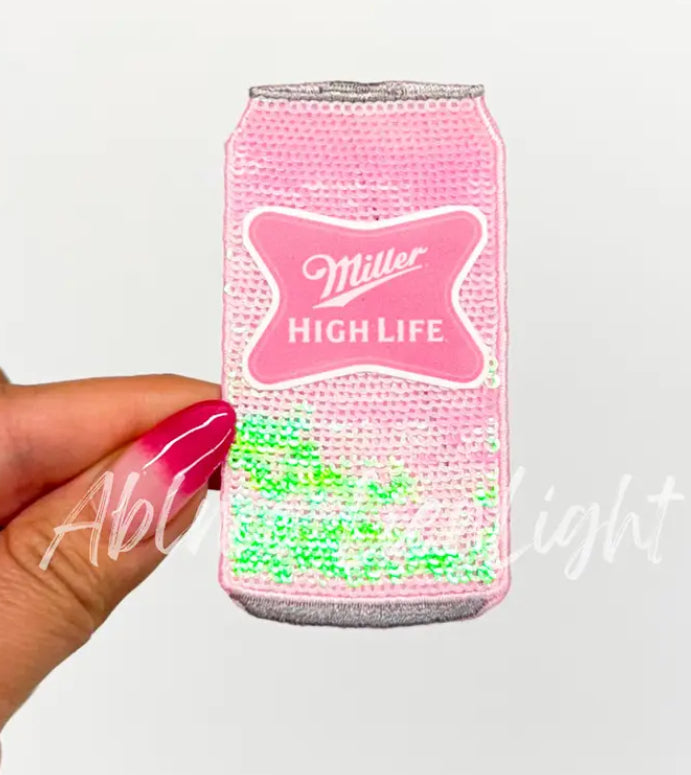 Pink Miller High Life Beer Patch