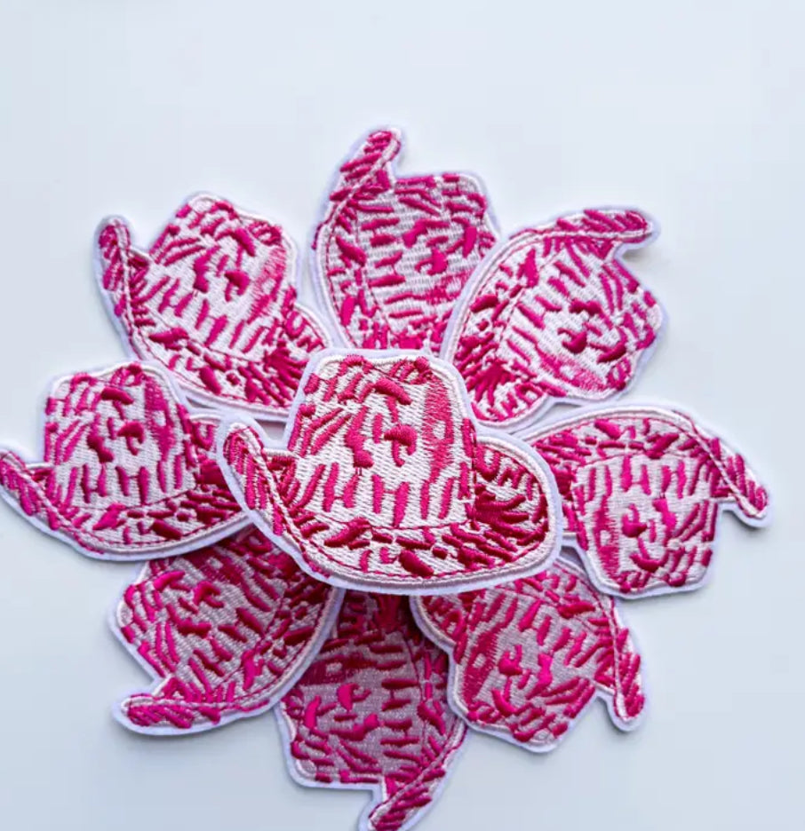 Pink Cowboy Hat Patch
