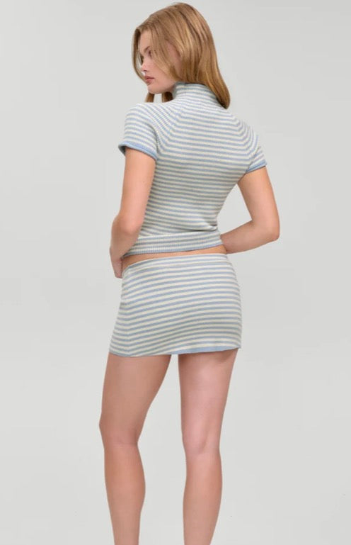 Marialla Skort in Hazy Stripe