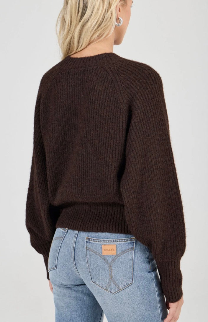 Duchess Cardigan in Chocolate