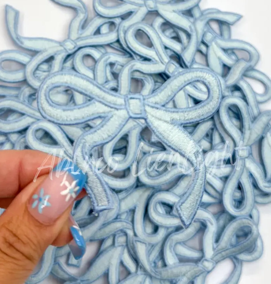 Light Blue Bow Patch