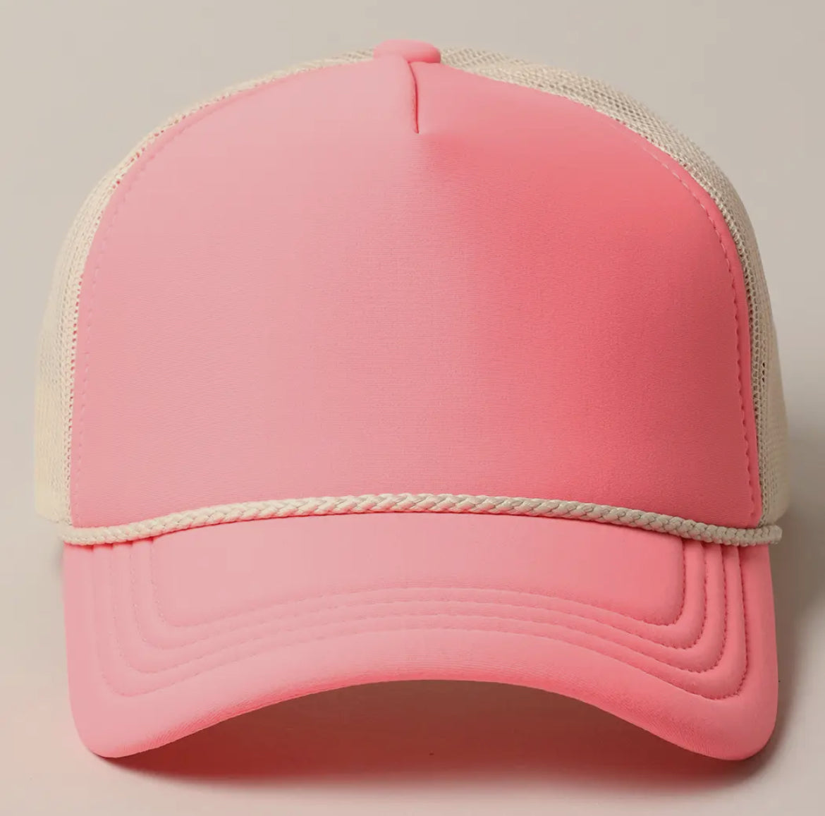 Kbethos Plain foam rope mesh trucker hat