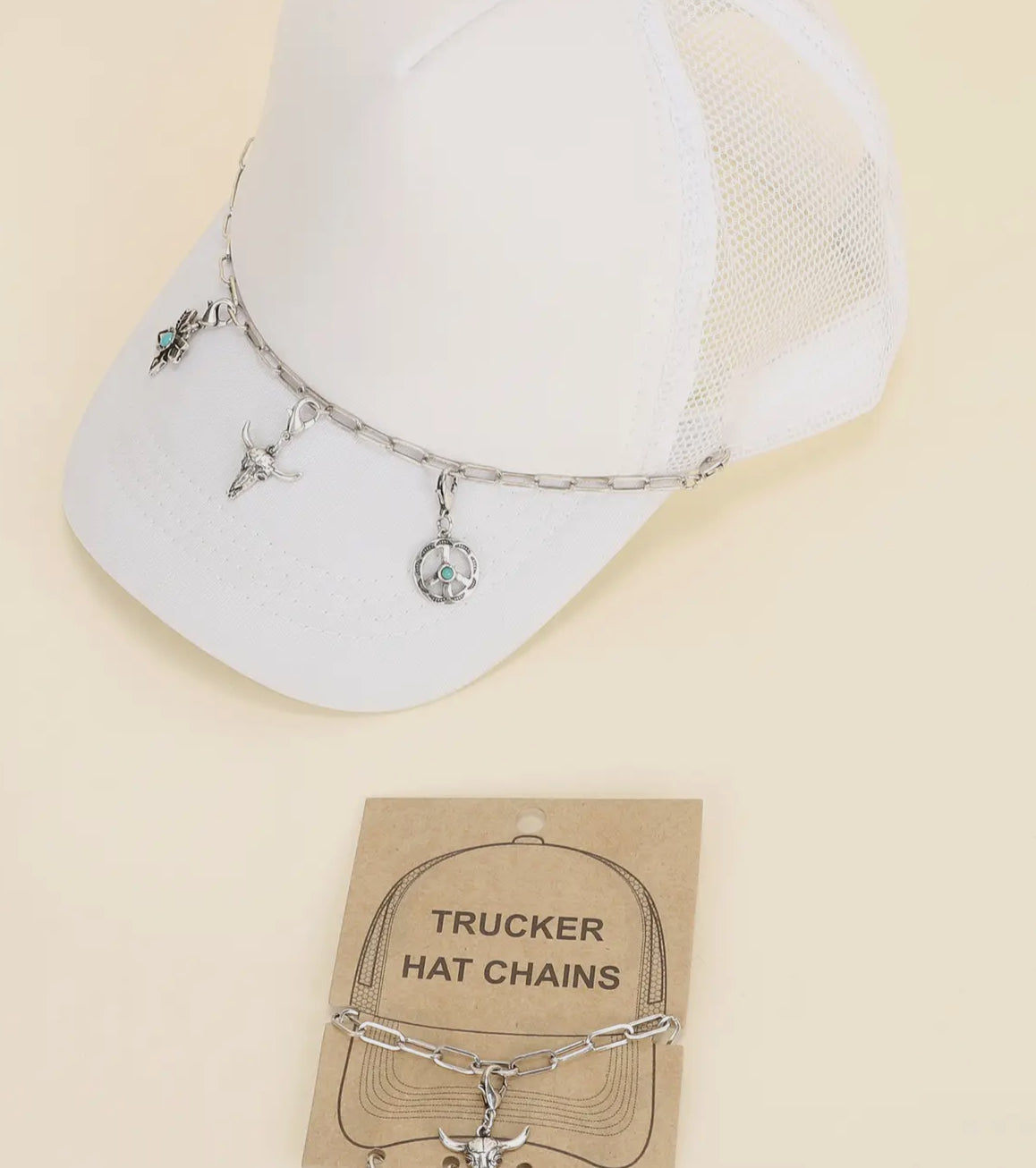 Western themes turquoise charm hat chain