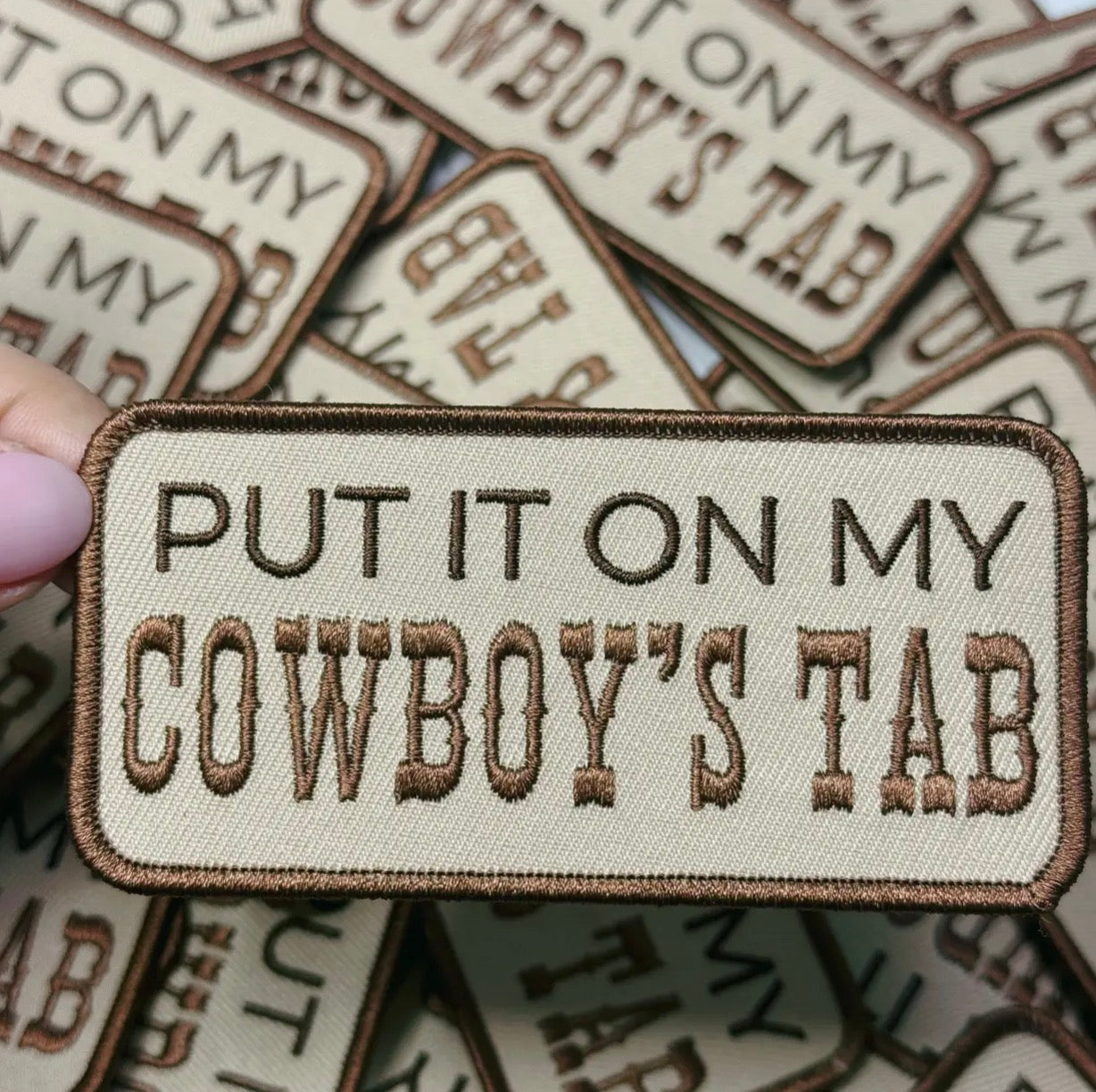Put in on my cowboys tab patch