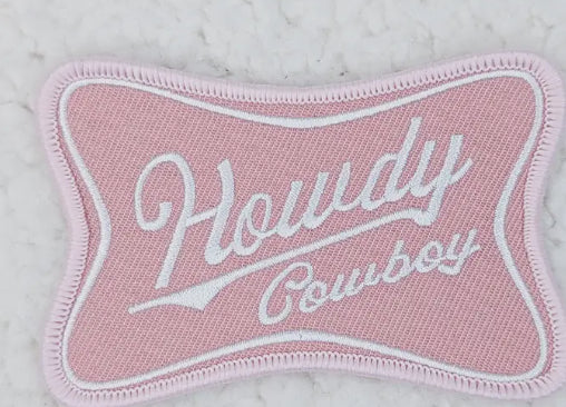 Pink Howdy Cowboy Patch