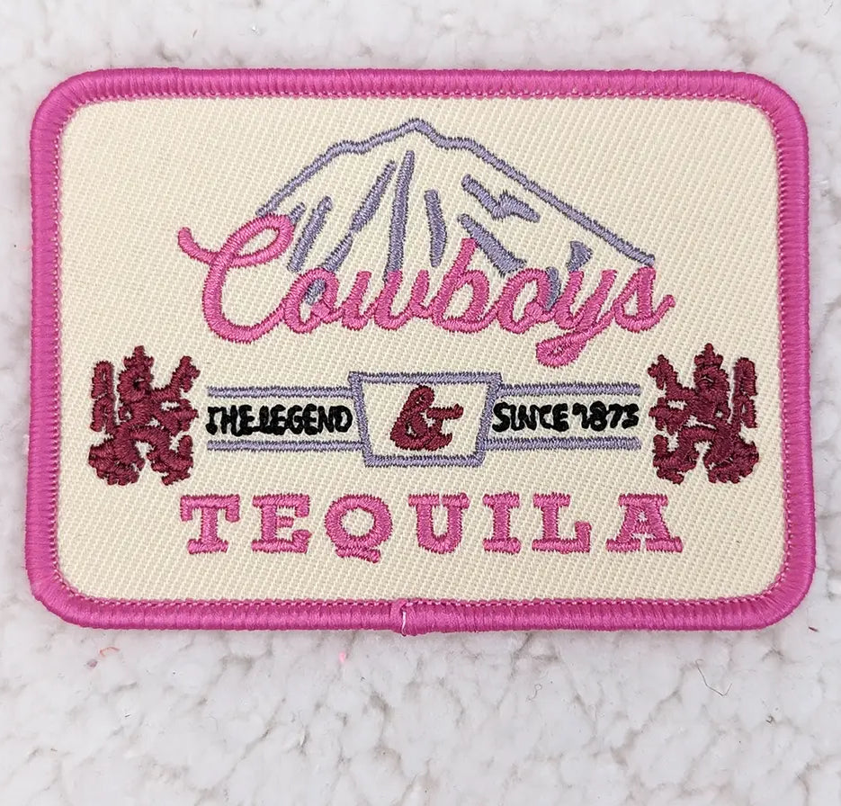 Cream and Pink Cowboy Tequila Patch
