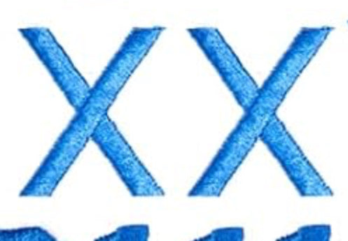 Varsity Letter X Patch