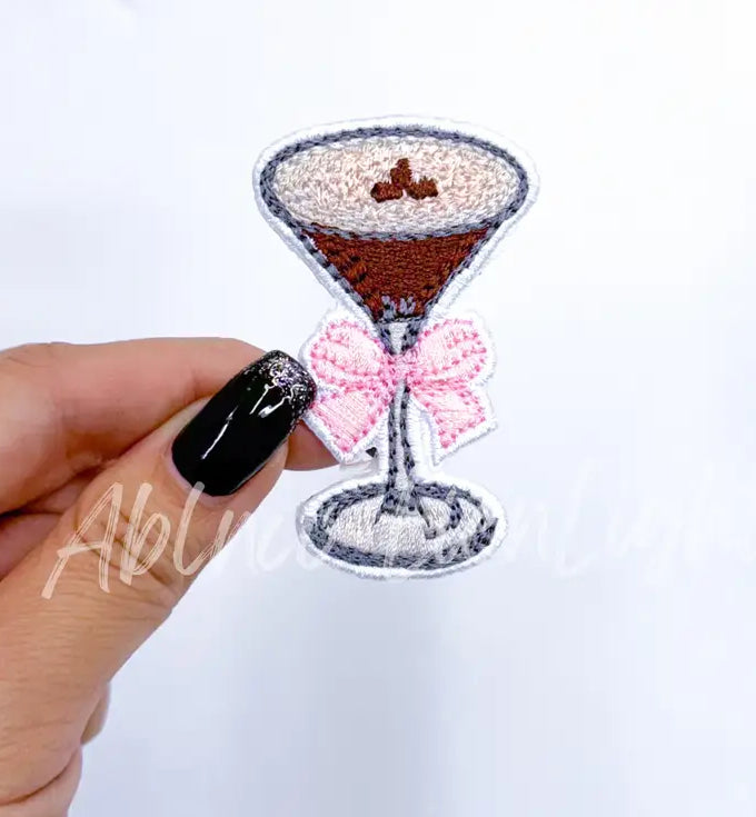 Espresso Martini Pink Bow Patch