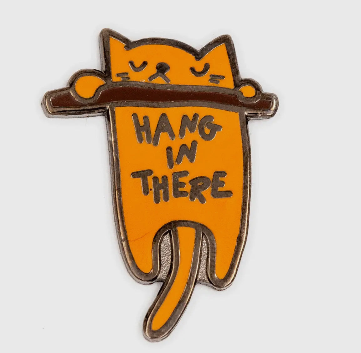 Hang in there cat pin