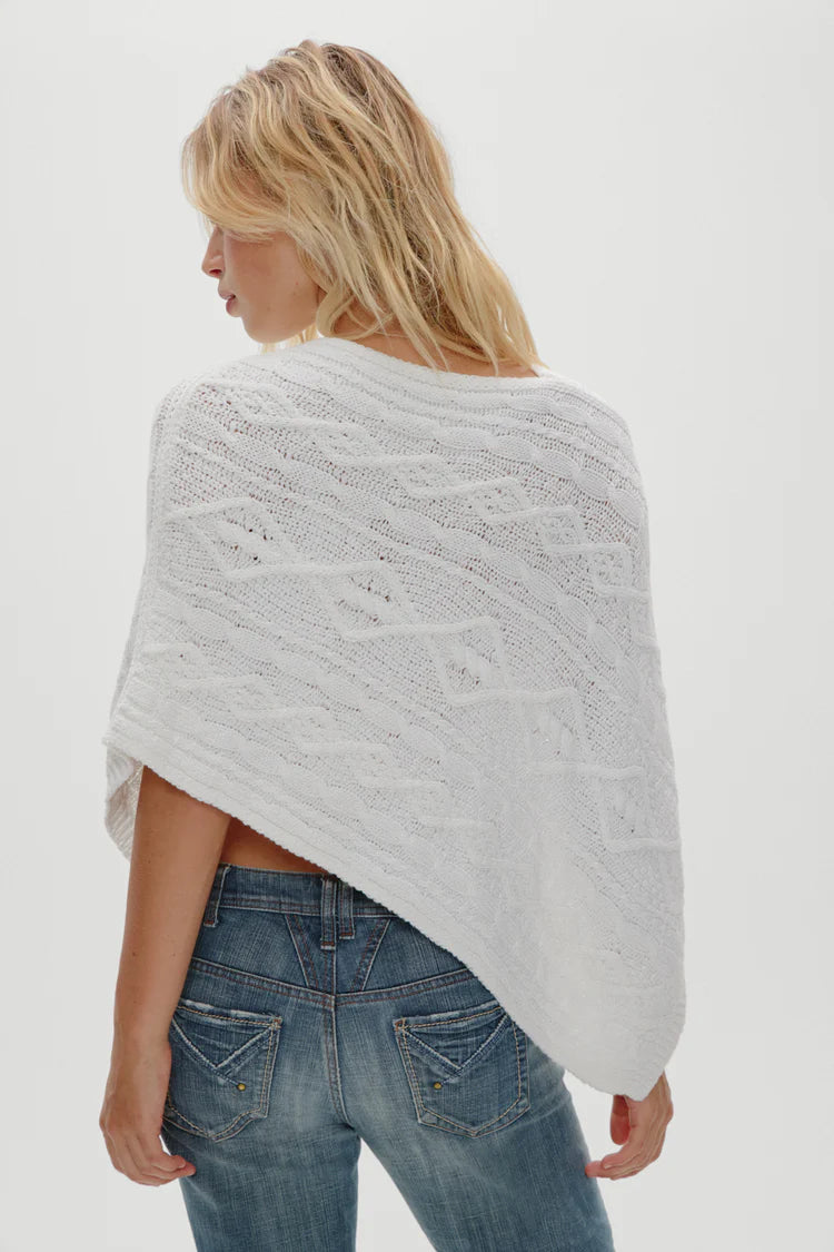 Aspen Cable Knit Poncho