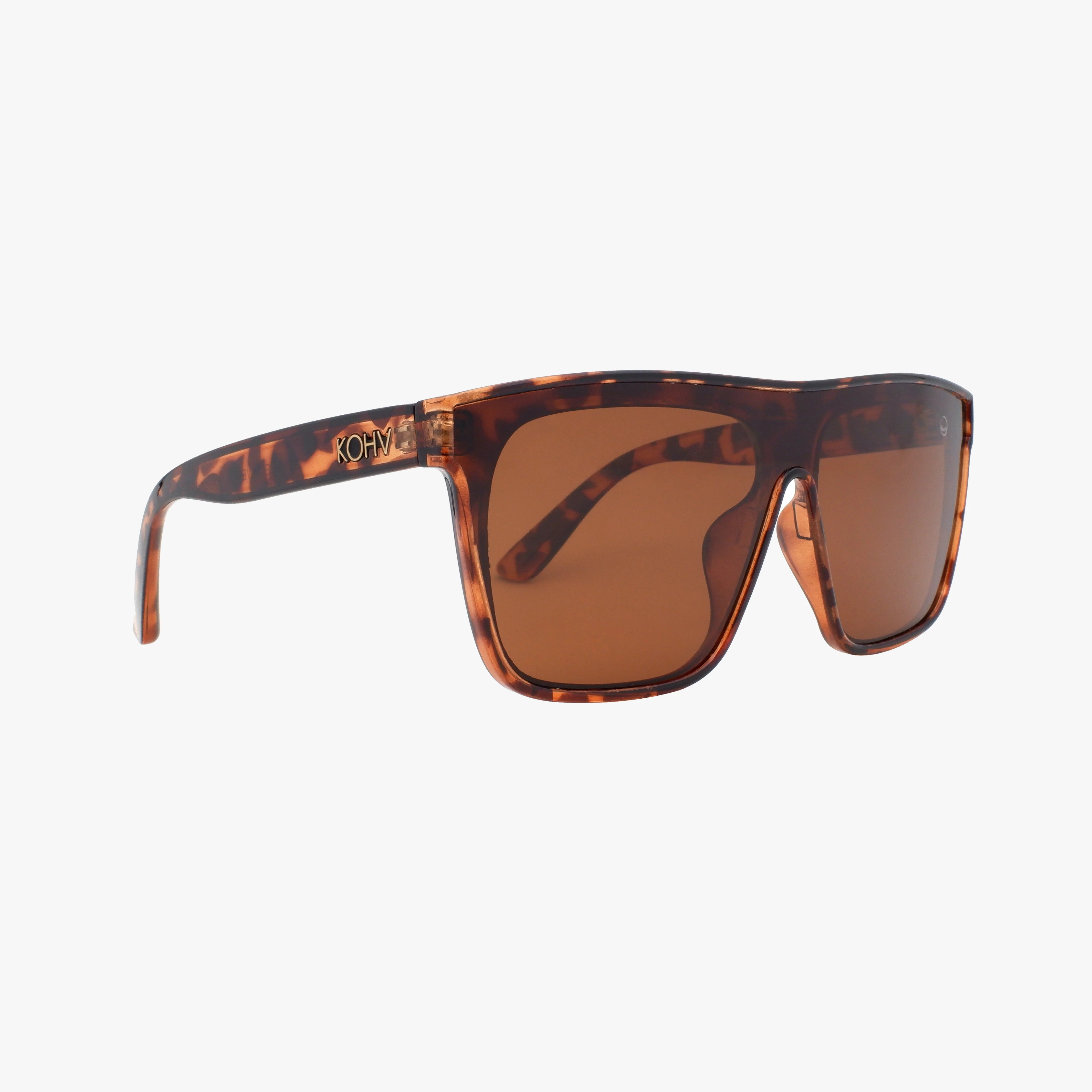 Birch Tortoise Polarized Oversized Shield Fashion Sunglasses