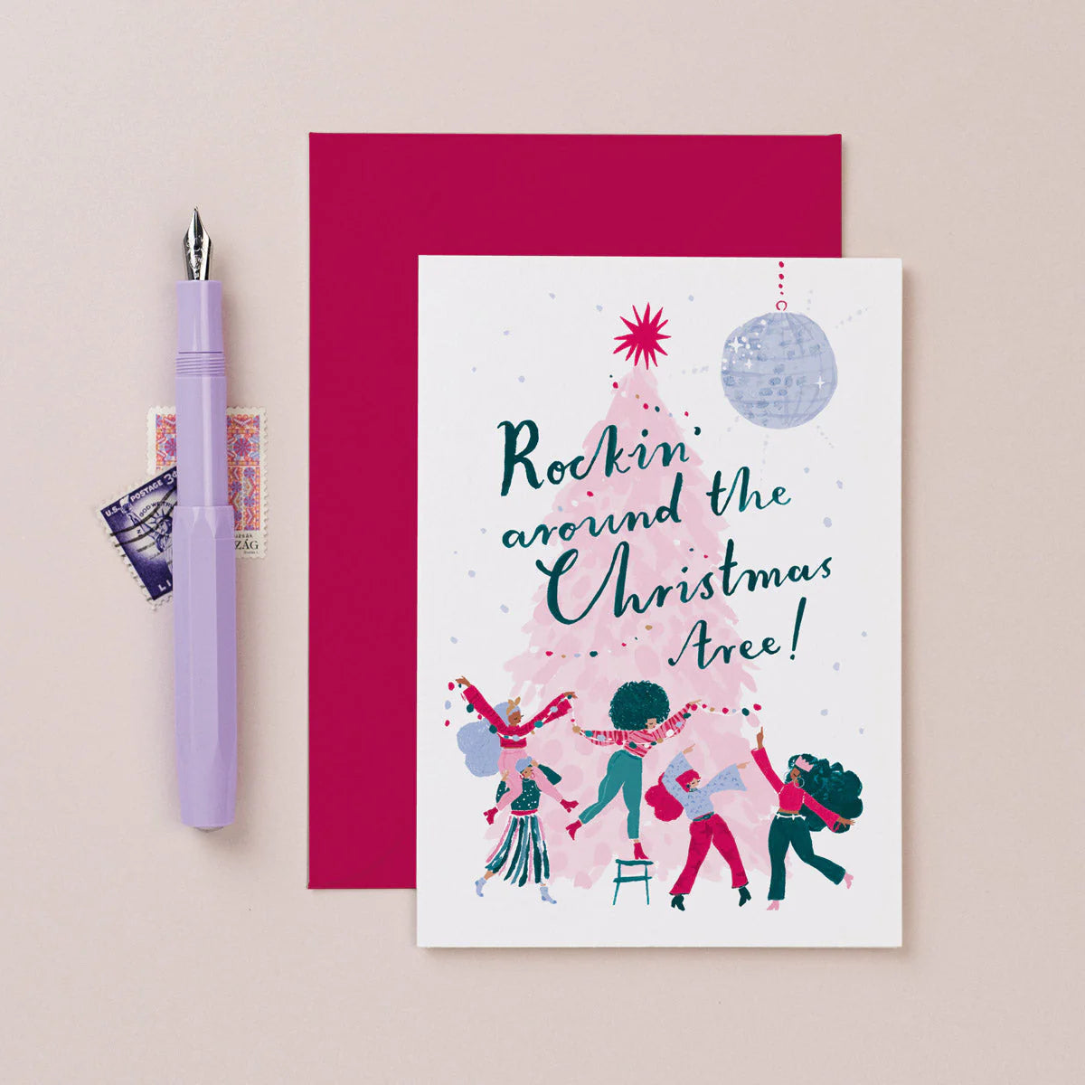Rockinβ Around the Xmas Tree Card