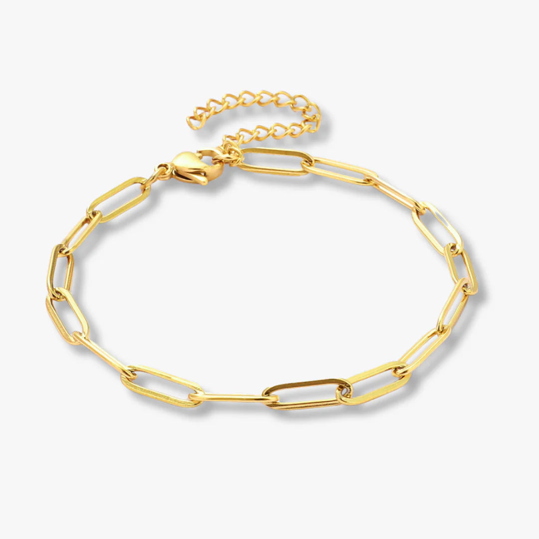 Emilia Gold Paperclip Bracelet