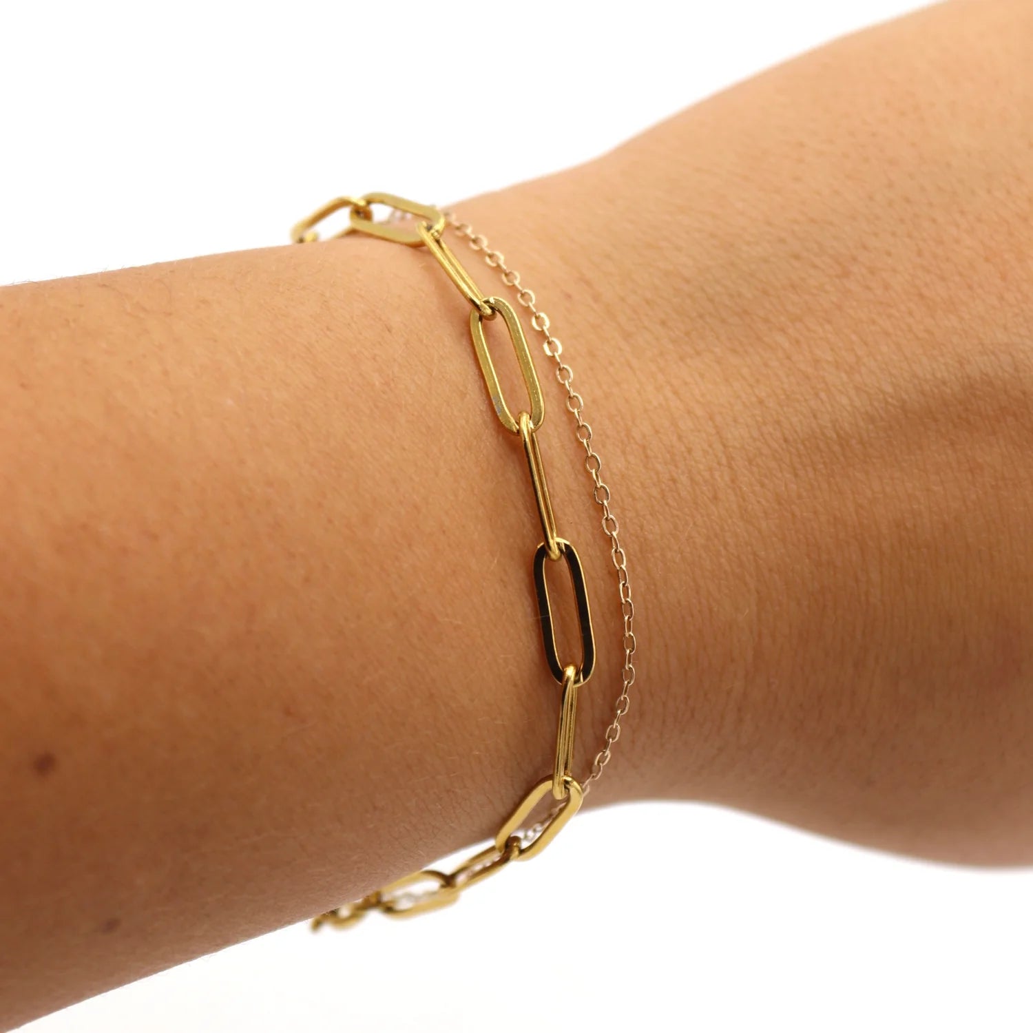 Emilia Gold Paperclip Bracelet