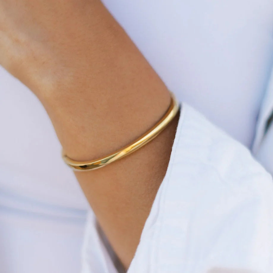 Estelle Plain Gold Bangle