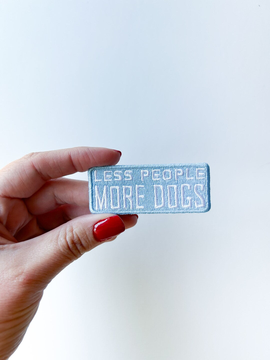 Less people more dogs patch