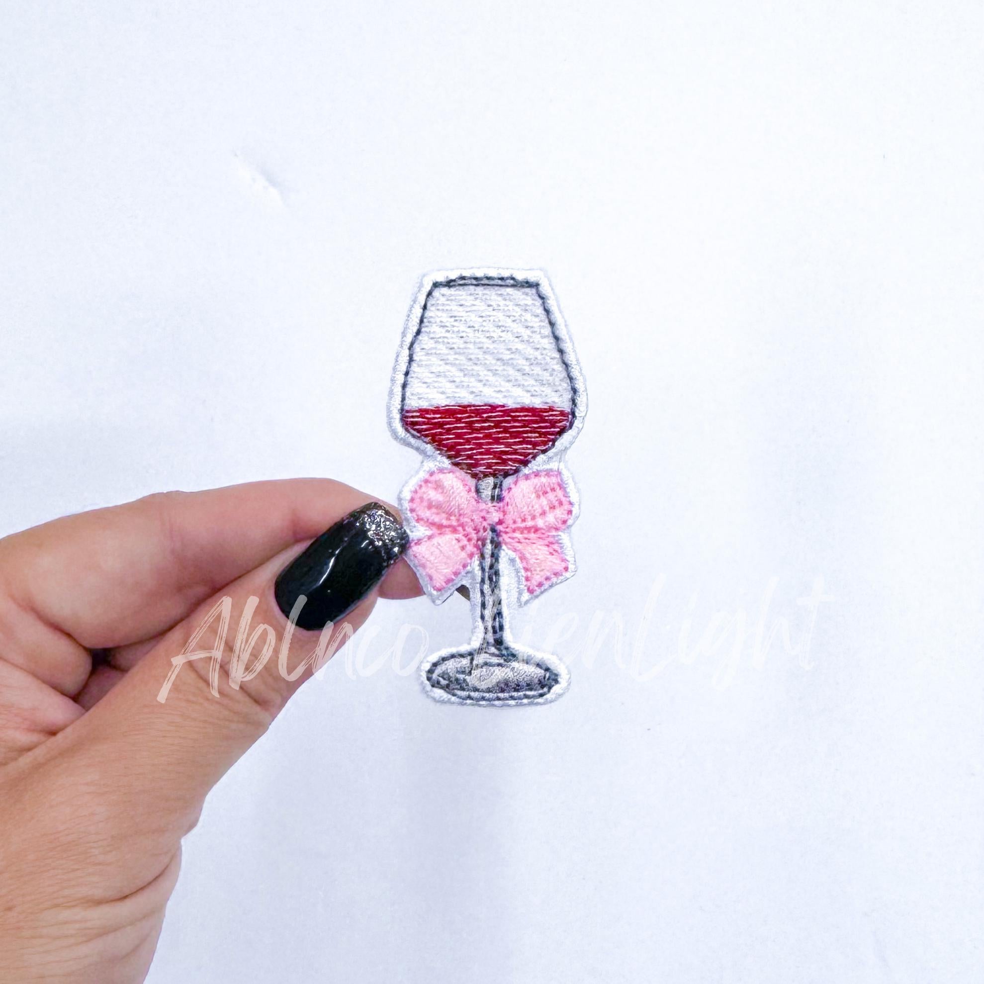 Wine with bow patch