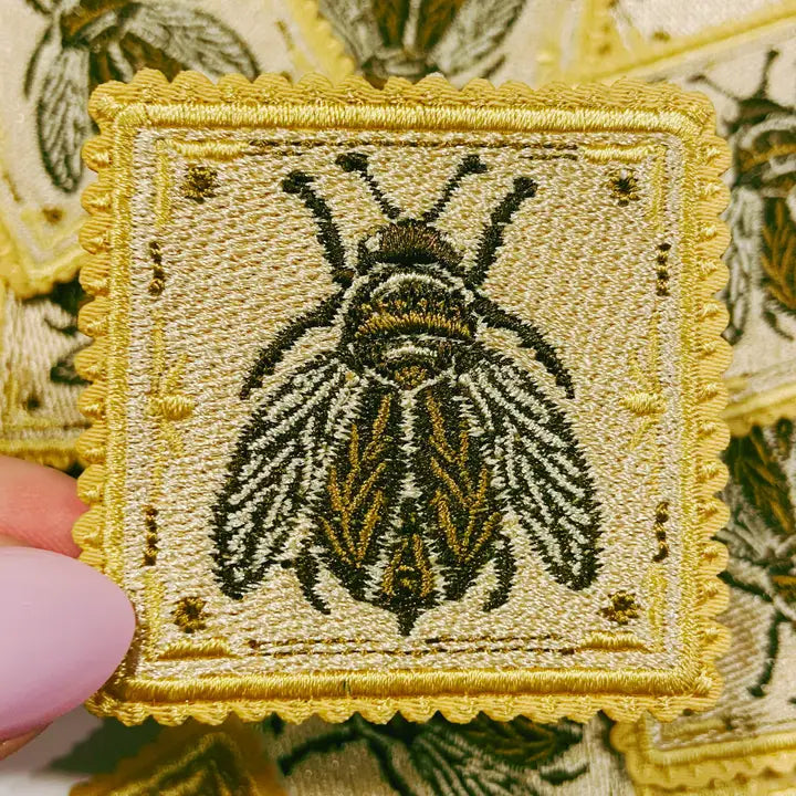 Gold and brown bee patch
