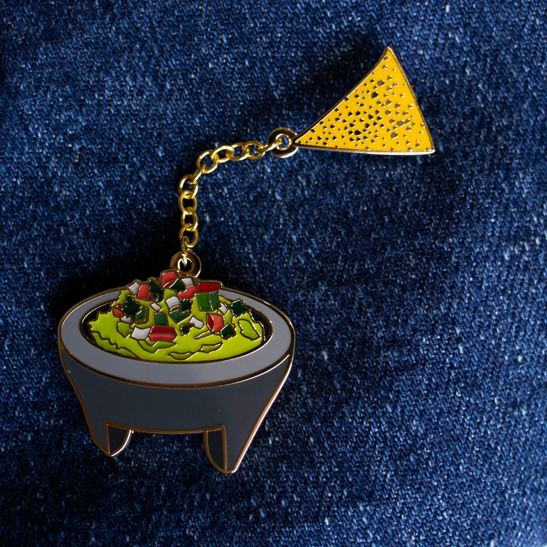 Chips and guacamole pin