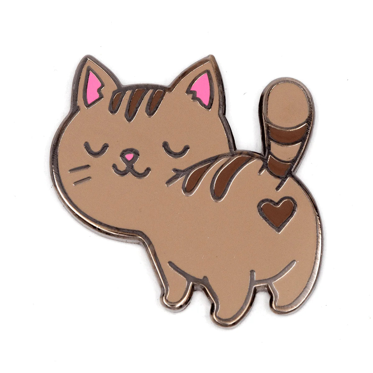 Cat heart butt pin