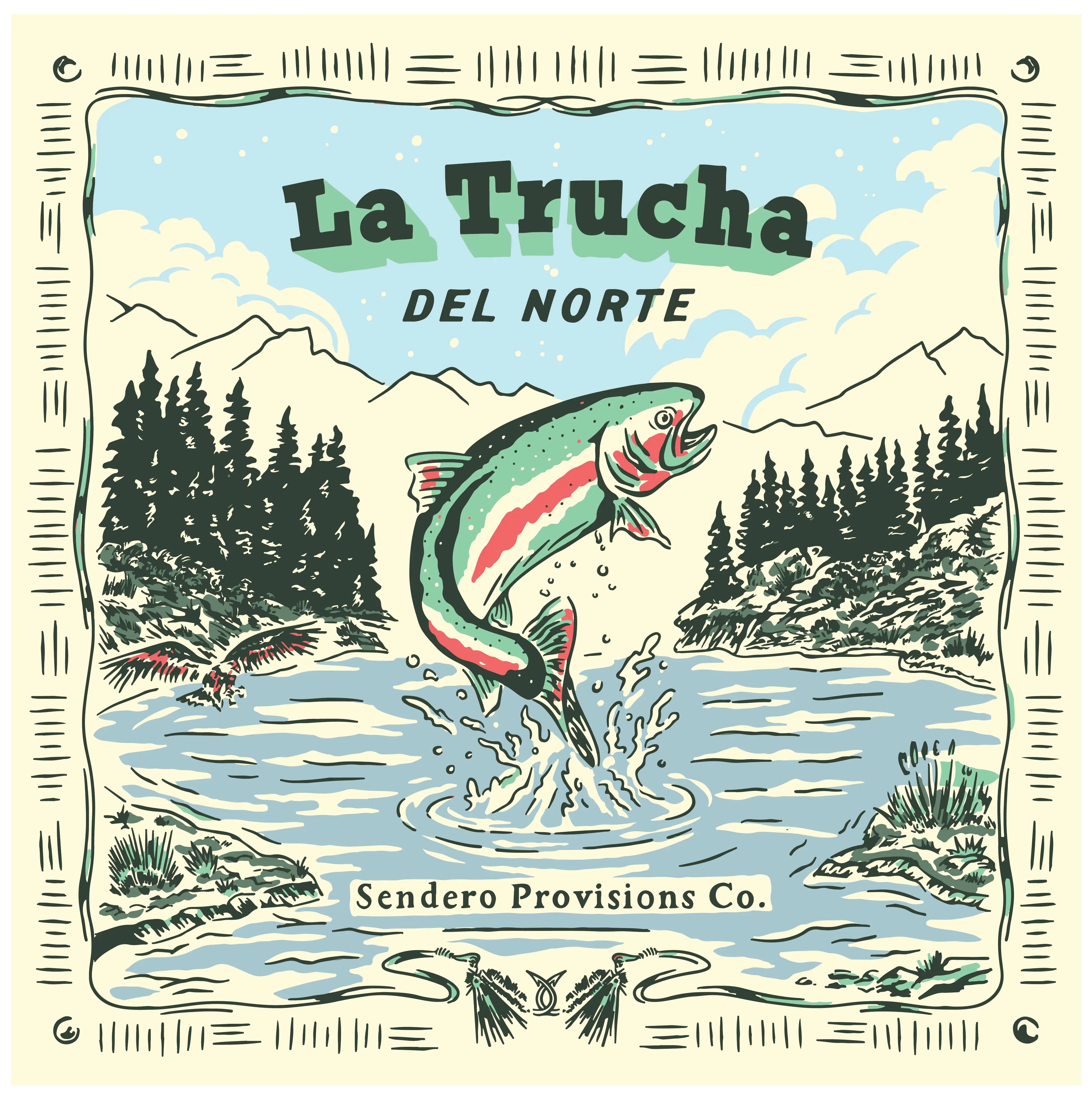 La Trucha Del Norte fish bandana
