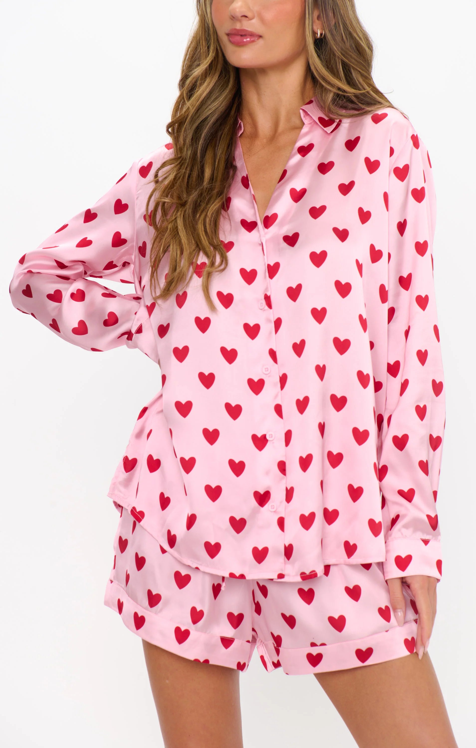 Queen of Hearts Silky PJ Set