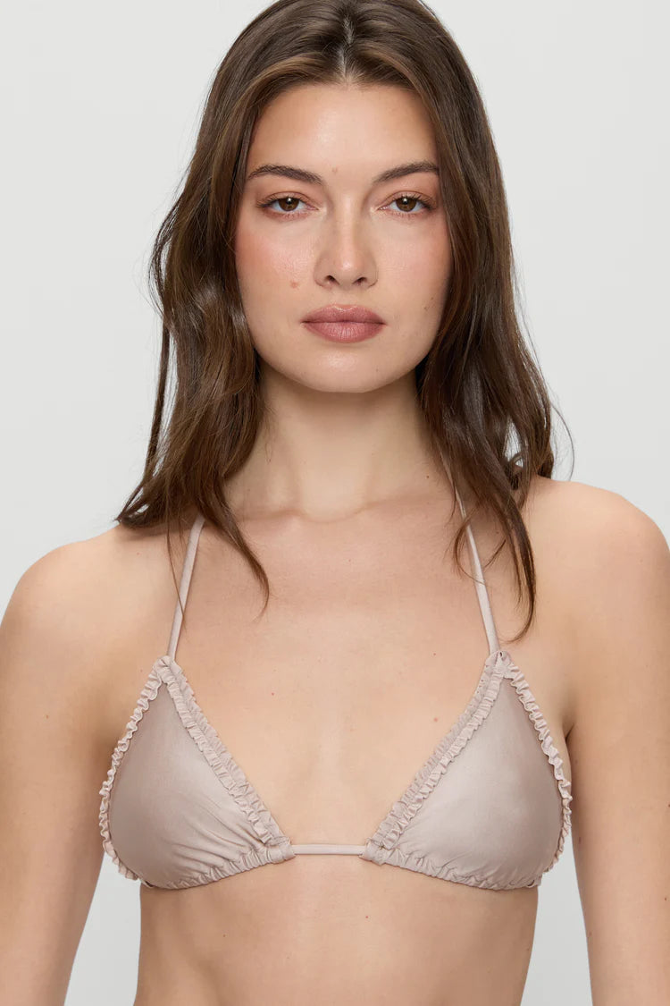 Nick Satin Top in Birthday Suit
