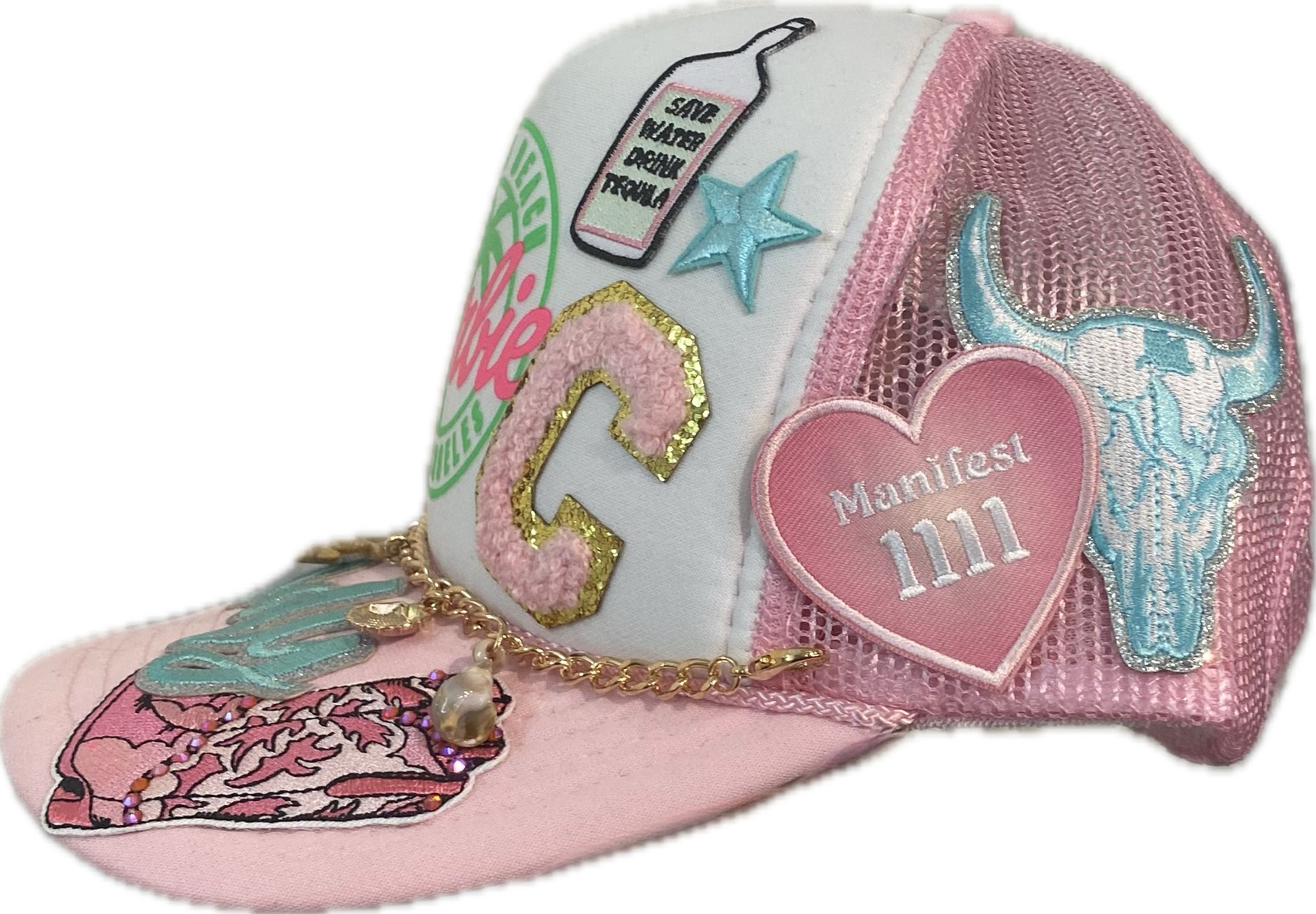 Pink Trucker Hat Design