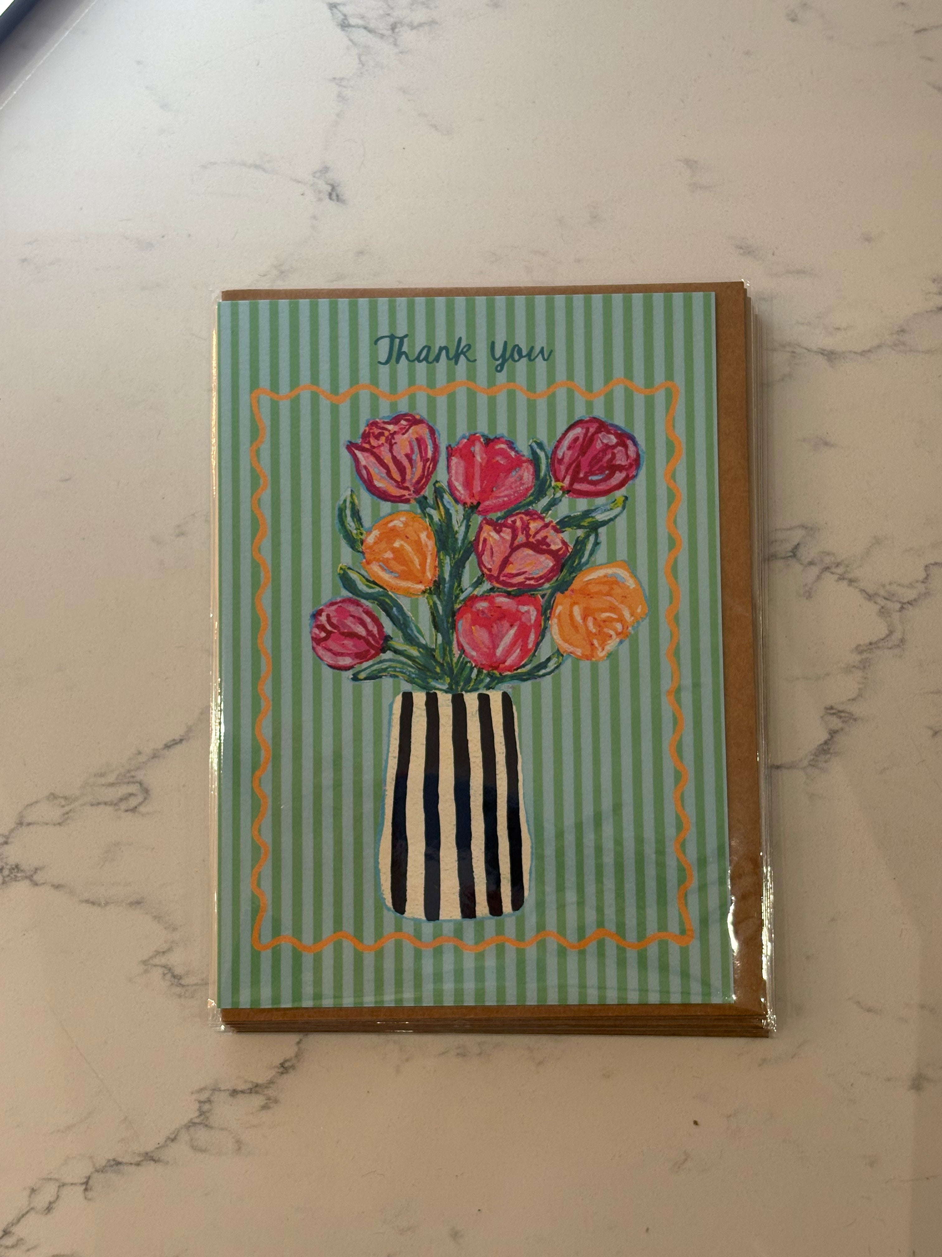 Thank you flowers card