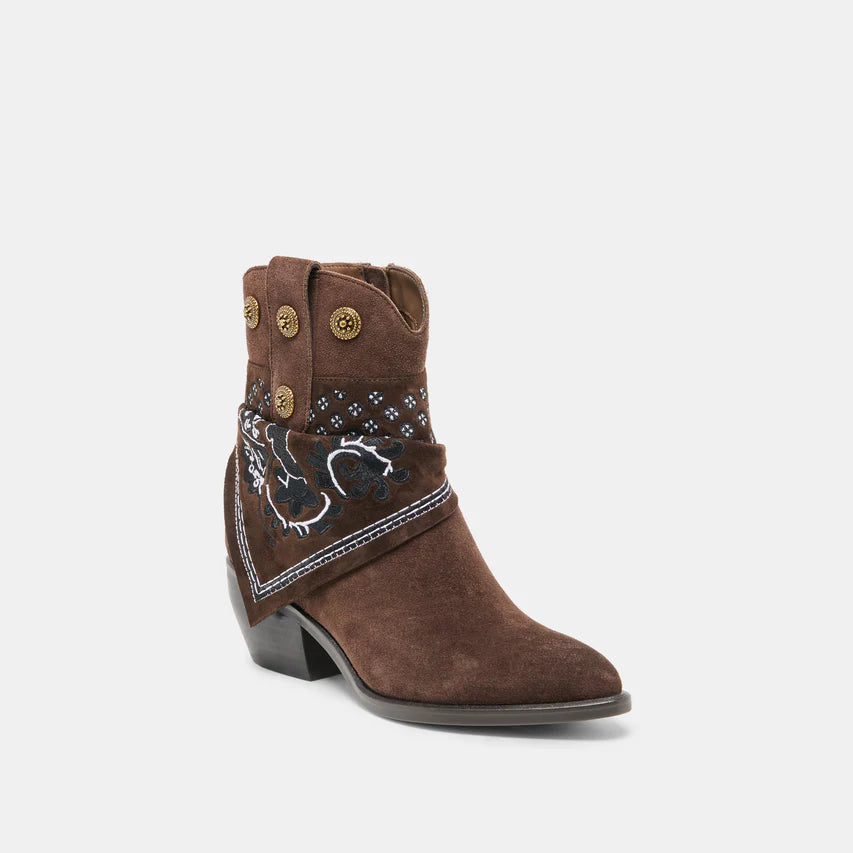 Makayla Dark Brown Suede Boots