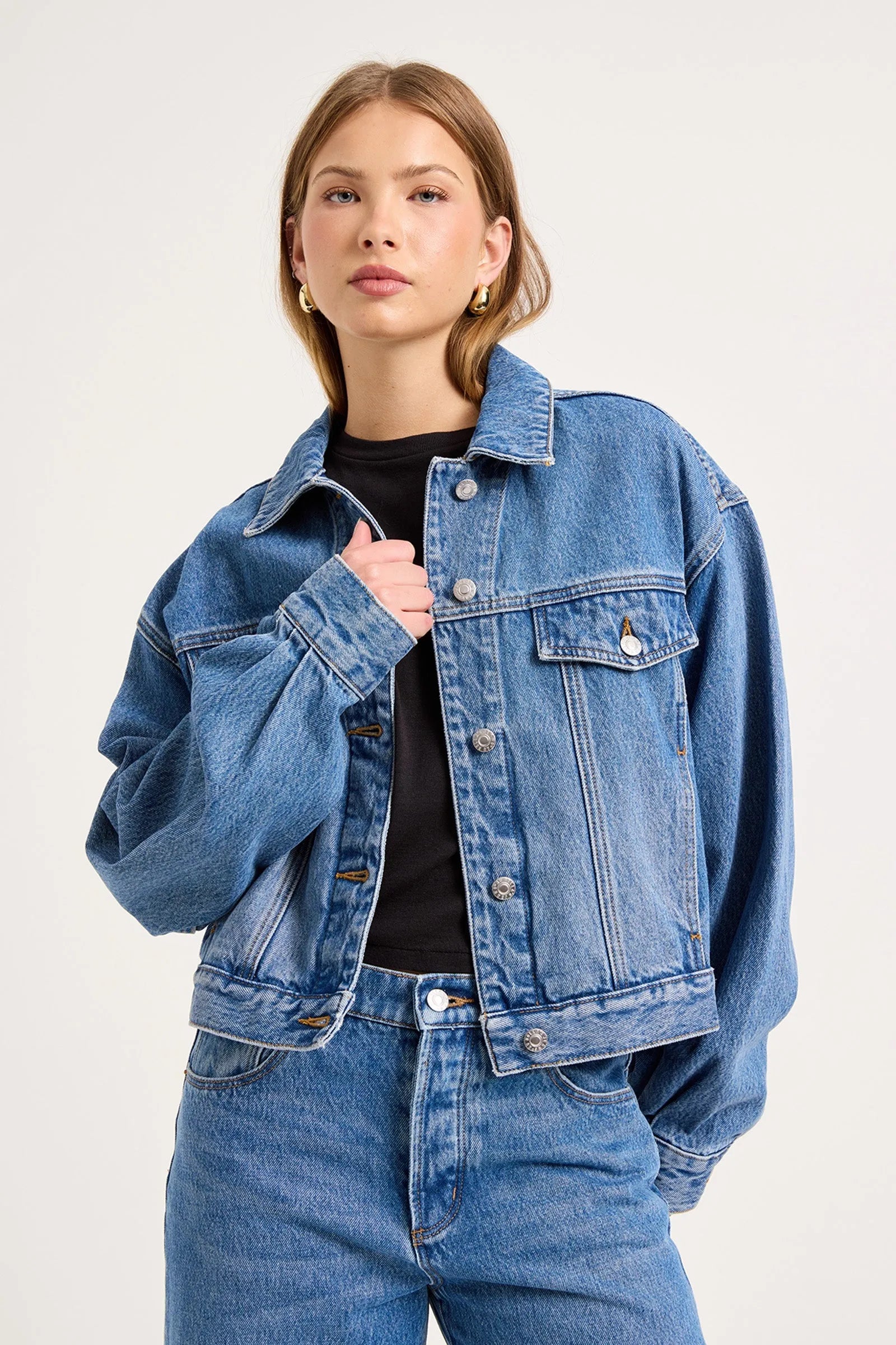 Denim Swing Jacket in SoHo Vinatge