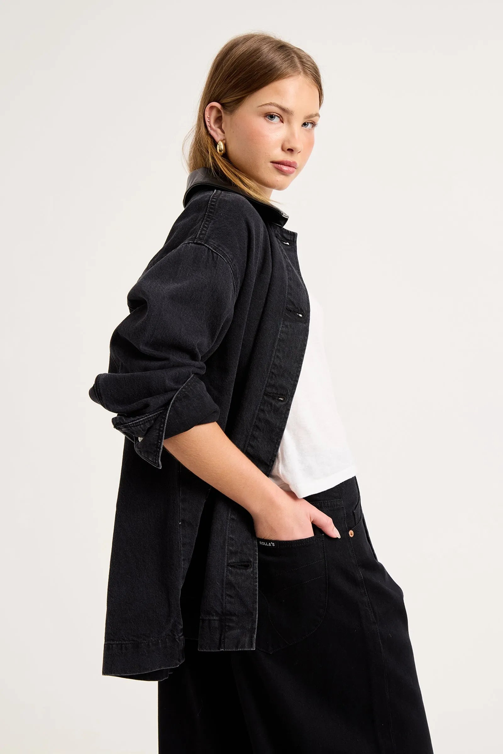 Denim Chore Jacket in Mercer Black