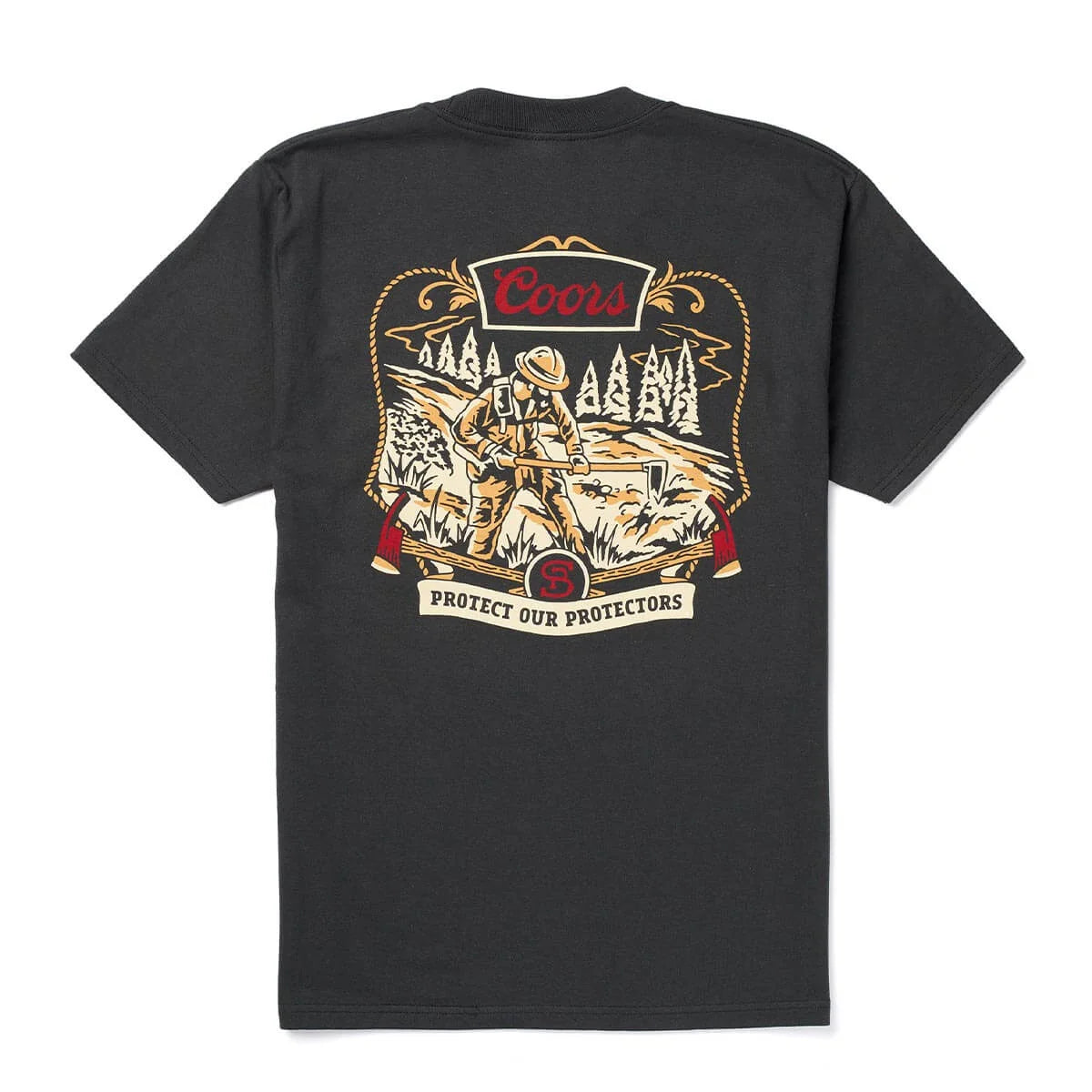 SEAGER x COORS Forest Line Tee in Black