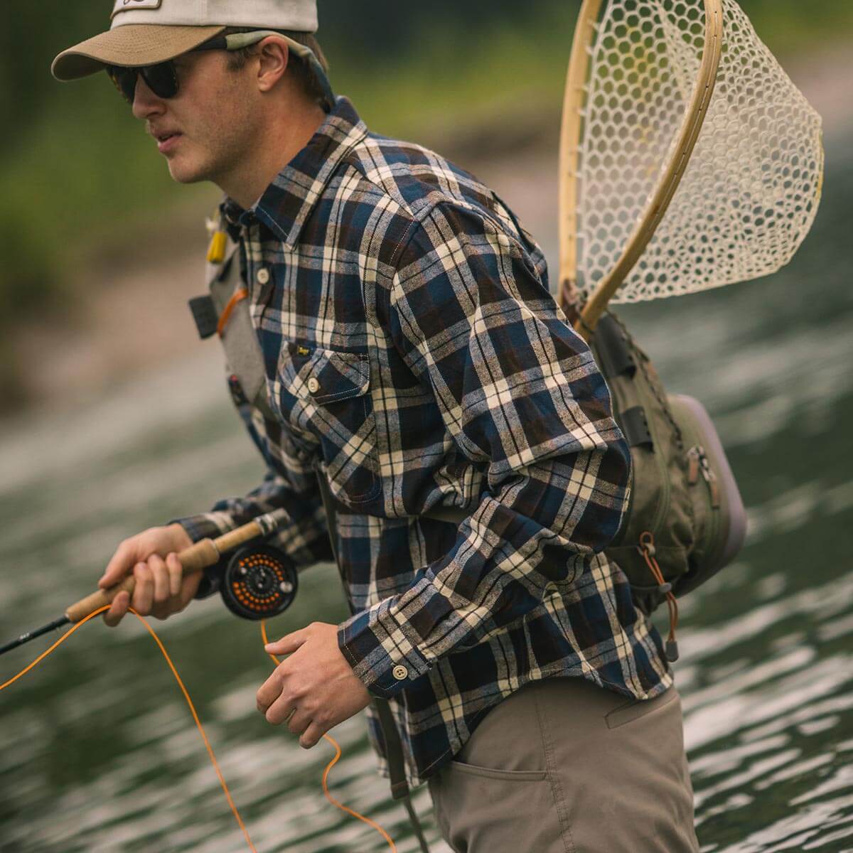 Calico Flannel in Aged Navy