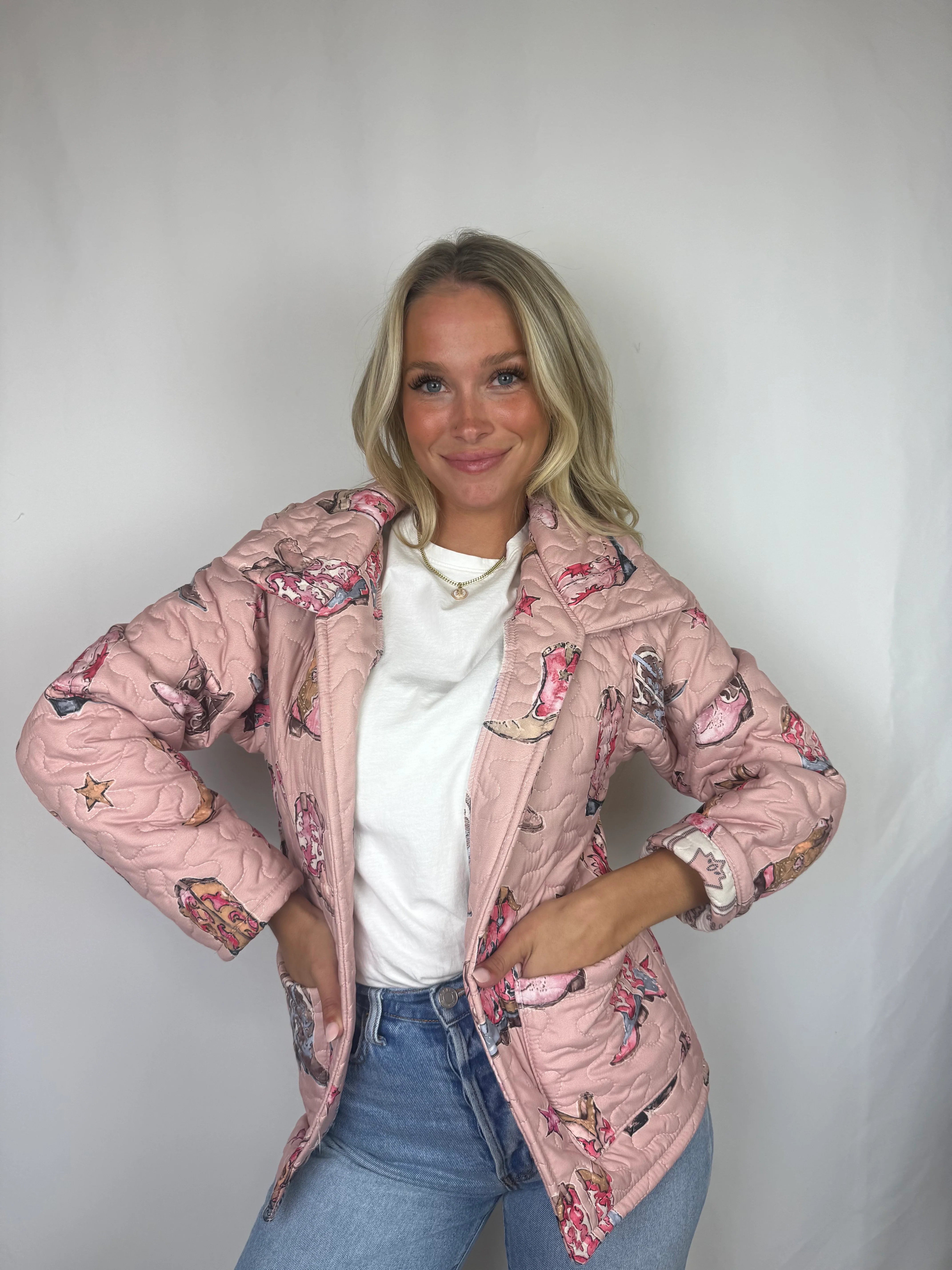 Thunderbird Boots Rose Quilted Jacket