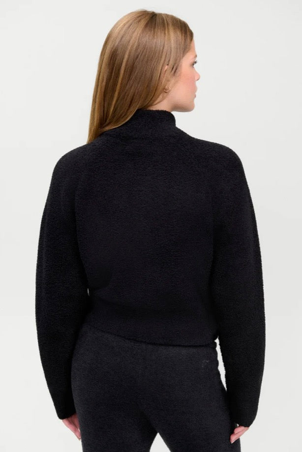 Bea Knit Zip Up Sweater Black