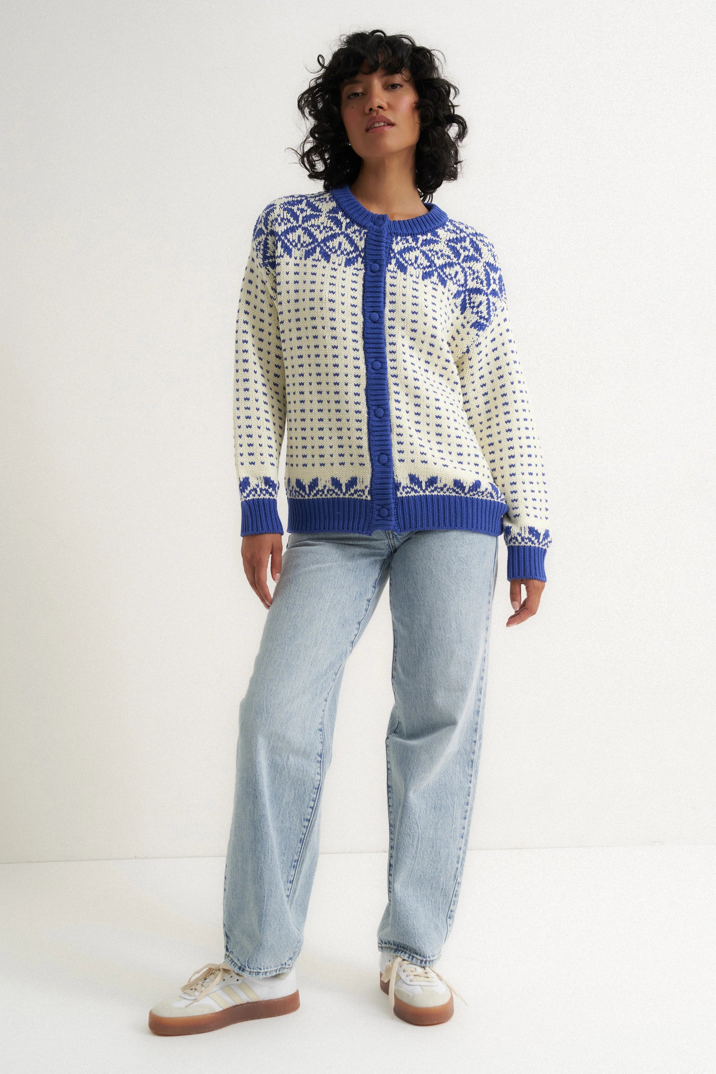 Oversized Maeve Cardigan - Blue