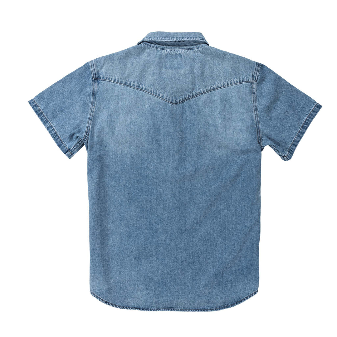 THE WYATT PEARL SNAP SHORT SLEEVE- VINTAGE DENIM